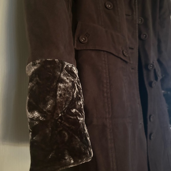 Elevenses Anthropologie Victorian Steampunk Long Trench Duster Coat size 4 - Picture 4 of 5